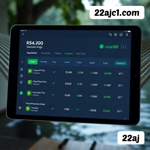 Aplicativo móvel 22aj para iOS e Android